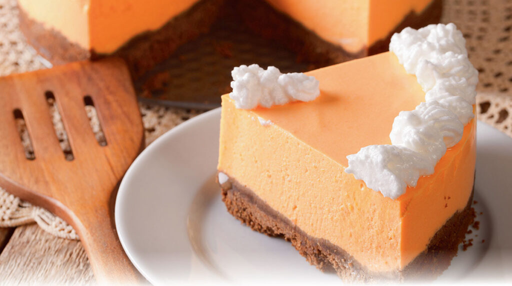 “Pumpkin cheesecake”, I Love English n°299, octobre 2021. Photo : Alleko/iStock.
