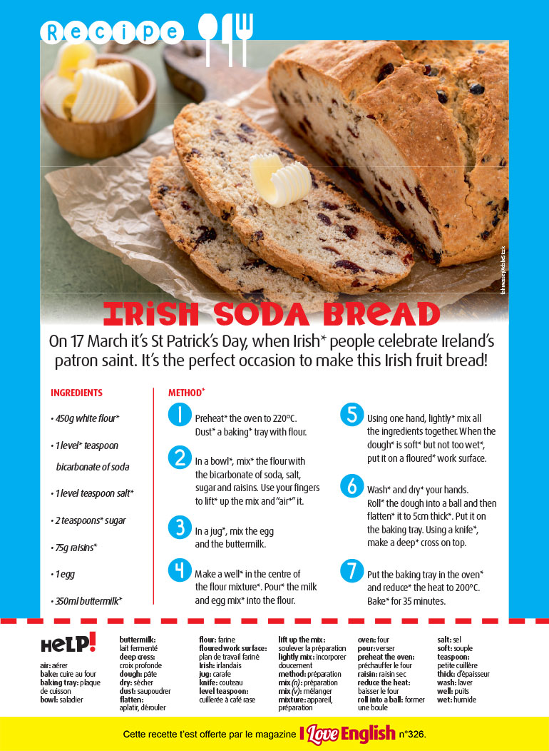 Irish soda bread, I Love English n°326, mars 2024. Photo : fahrwasser/AdobeStock.