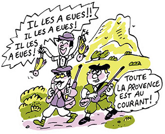 Marcel Pagnol, épuisé, rentre sur les épaules de son héros, le cœur gonflé de fierté. “Le classique sans prise de tête : La Gloire de mon père”, Je bouquine n°482, avril 2024. Texte : Laureline Dubuy. Illustrations : Marion Puech.