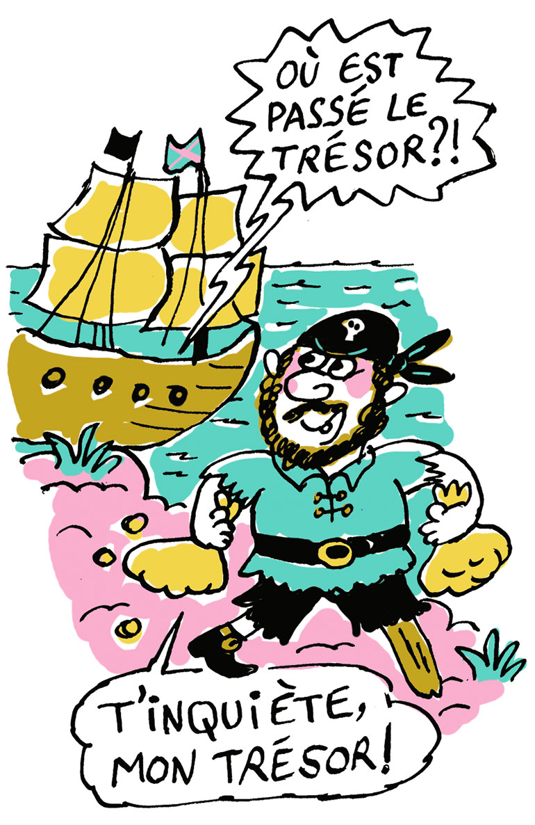 Long John Silver trouve le moyen de filer à l’anglaise, les poches pleines. Le classique sans prise de tête : L’île au trésor”, Je bouquine n°485, juillet 2024.