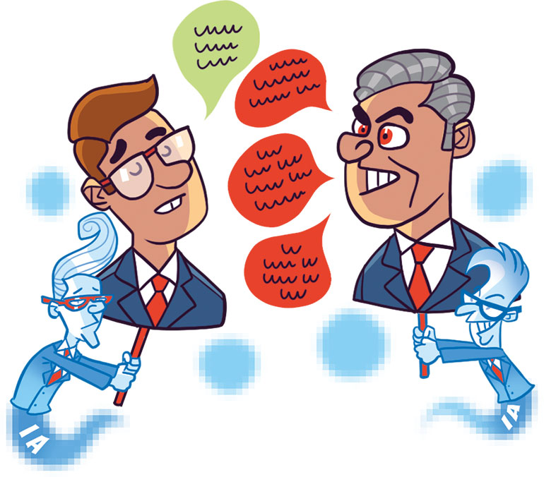 L’IA va forcément s’inviter dans la campagne électorale. Ton année 2024 avec l'intelligence artificielle, article extrait du magazine Okapi n°1191, 1er janvier 2024. Illustrations : Guillaume Decaux.