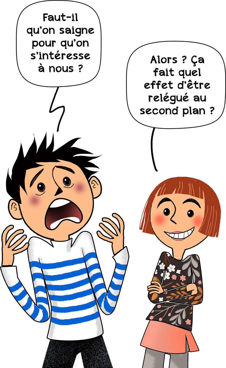 La puberté des garçons, on en parle ? C’est quoi, être un garçon ?, article extrait du magazine Okapi n°1195, 1er mars 2024. Illustration : PrincessH.