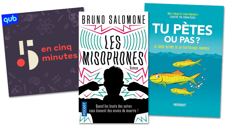 Conseils de lecture et podcast. Les drôles de bruits du corps, article extrait du magazine Okapi n°1197, 1er avril 2024. Illustration : Éric Buche.