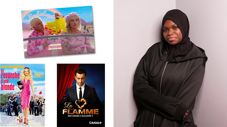 Aïssatou et les films : Barbie, La Revanche d’une blonde, La Flamme. Quel film te fait le plus rire ?, article extrait du magazine Okapi n°1197, 1er avril 2024. Photo : Gilles Leimdorfer - scène de film : YouTube.