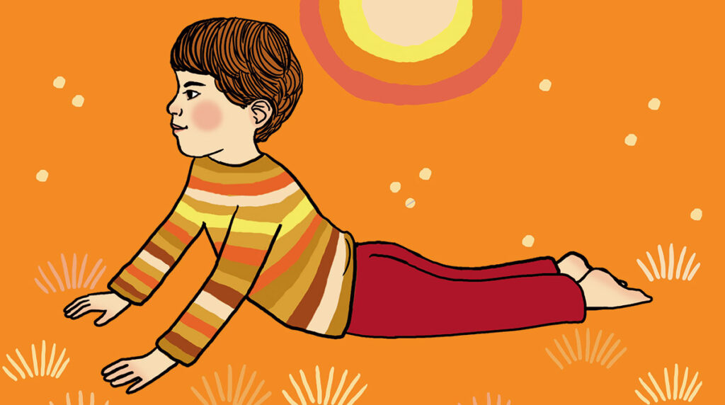Yoga : la posture du “Lion qui rugit”.