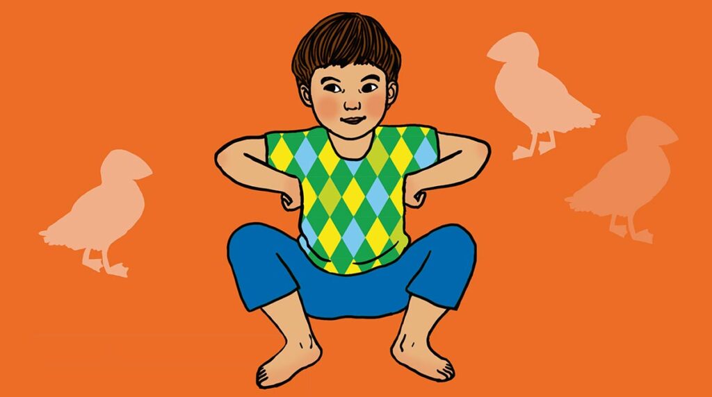 Yoga : la posture “Comme un oiseau”.