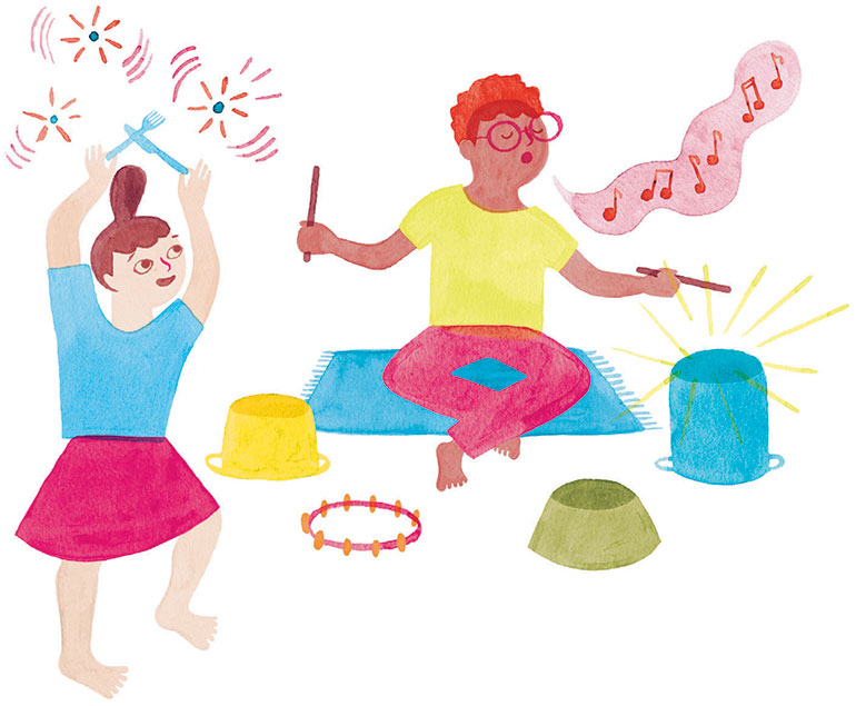 “Quand l'oreille s'éveille…”, supplément pour les parents du magazine Pomme d’Api n°652, juin 2020. Texte : Anne Bideault, illustrations : Mirjana Farkas.
