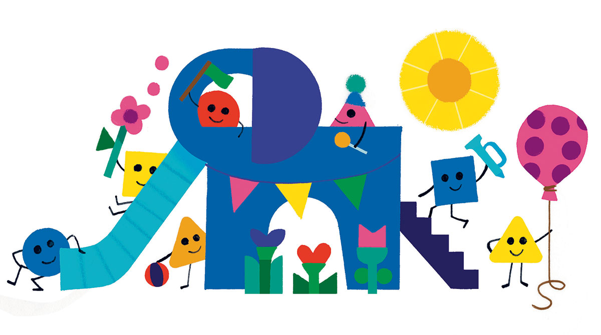 Des jeux pour la rentrée en maternelle. © Illustration : Vincent Mathy. L’école des gommettes, Pomme d’Api n°691, septembre 2023.