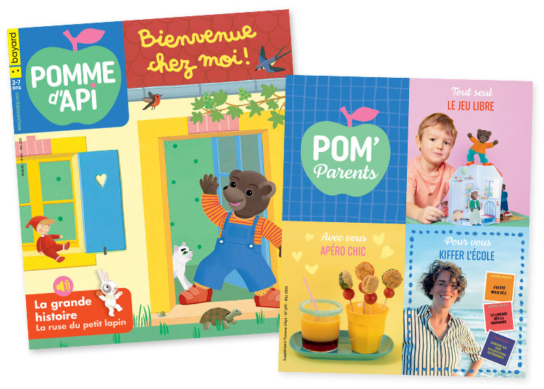 Couverture Pomme d'Api n° 699, mai 2024. Bienvenue chez moi ! - Supplément parents.