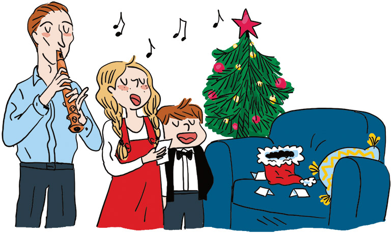 La chorale de Noël - Illustrations : Clotka. Supplément au n°610 de Pomme d'Api.