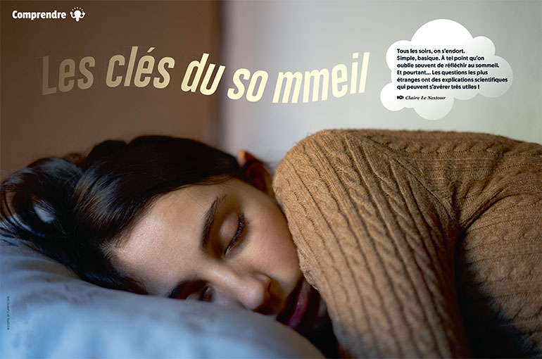 Les clés du sommeil. Extrait du magazine Phosphore n°545, 1er janvier 2023. © Photo : Deepol by Plainpicture.
