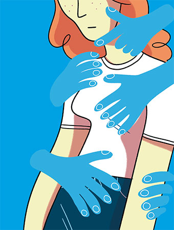 À la base, il y a le consentement. Livret Stop aux violences sexuelles. Phosphore n°549, 1er mars 2023. Illustration : Alix Garin.