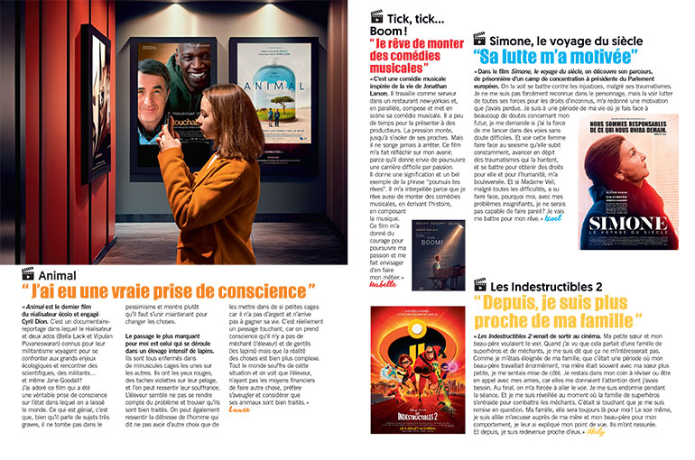 Animal, Tick, tick… Boom !… Le film qui a changé ma vie, article extrait du magazine Phosphore n°555, 1er juin 2023. Images : les stagiaires de la rédaction.
