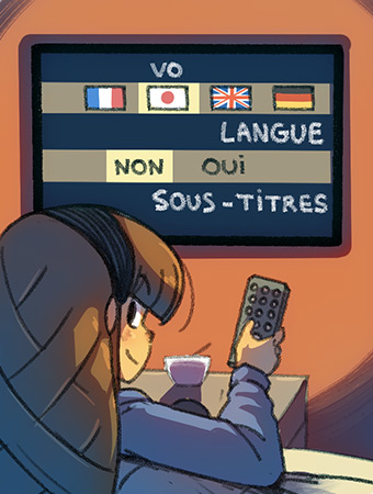 Langues, littératures et cultures étrangères ou régionales. Quelles spés sont faites pour toi ?, article extrait du magazine Phosphore n°563, 1er novembre 2023. © Illustration : Maliki.