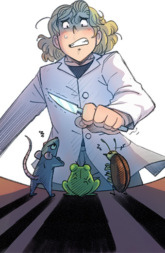 Spécialité Biologie-écologie. Quelles spés sont faites pour toi ?, article extrait du magazine Phosphore n°563, 1er novembre 2023. © Illustration : Maliki.