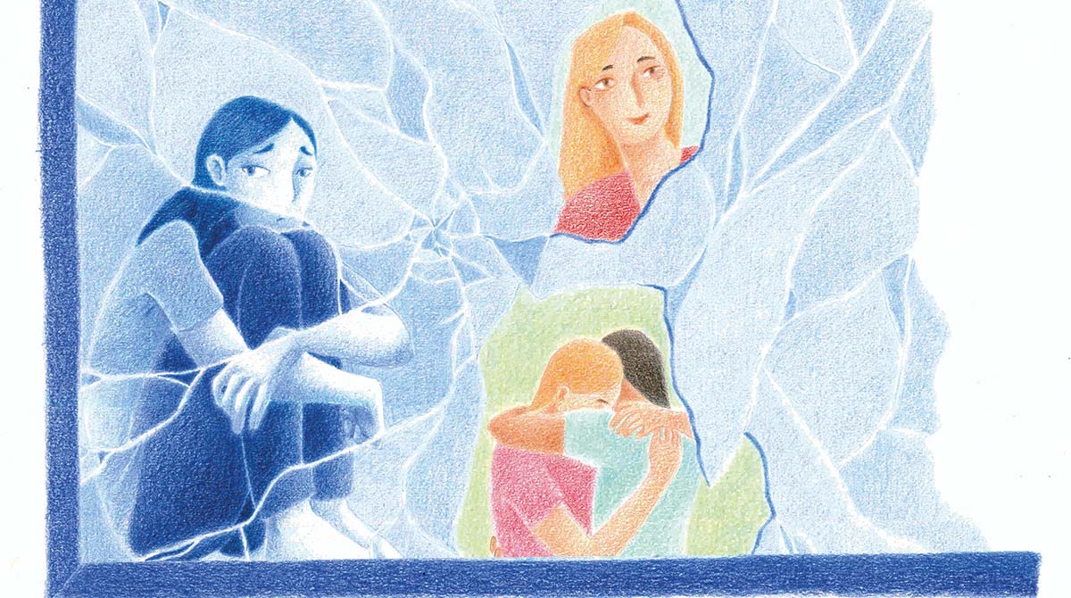 © Illustrations : Joséphine Forme. Briser le harcèlement scolaire, article extrait du magazine Phosphore n°563, 1er novembre 2023.