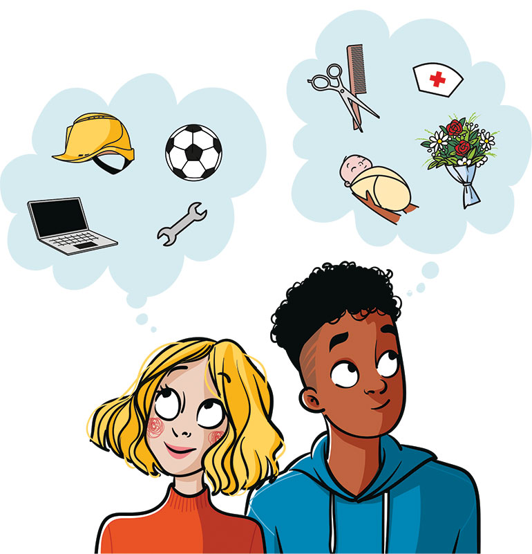 Si tes parents te disent que ton sexe est un désavantage, tu peux leur dire… que c’est tout l’inverse ! Discute orientation avec tes parents… sans fights, article extrait du magazine Phosphore n°569, 1er février 2024. Illustration : Nathalie Jomard.