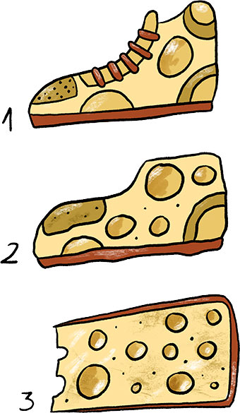Tes pieds grattent et puent. Ça gratte, ça pue, ça pique, article extrait du magazine Phosphore n°573, 1er avril 2024. Illustration : Zoé Thouron.