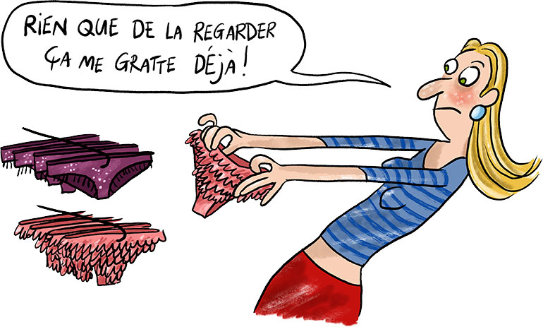 Hygiène des ados : “Ton vagin brûle et/ou démange”, conseils à lire dans “Ça gratte, ça pue, ça pique”, article extrait du magazine Phosphore n°573, 1er avril 2024. Illustration : Zoé Thouron.