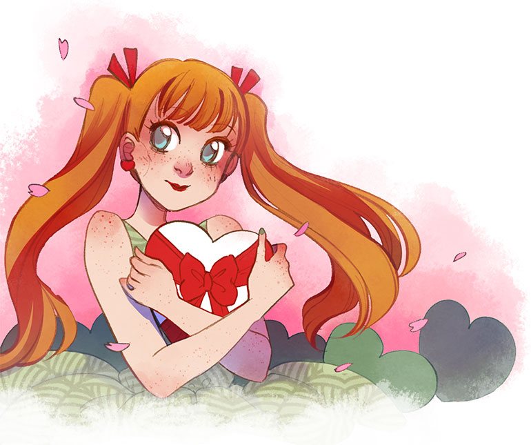La mangathèque idéale : rayon love. Illustrations : Moémaï.fr