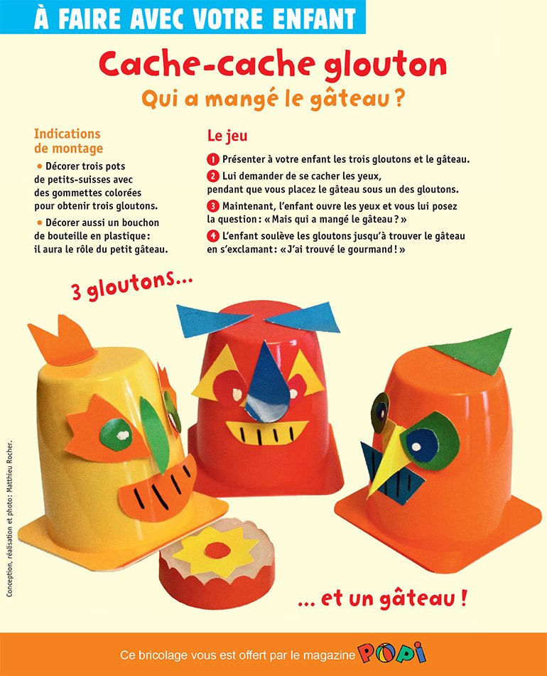 Conception, réalisation et photo : Matthieu Rocher. Supplément pour les parents du magazine Popi, avril 2013