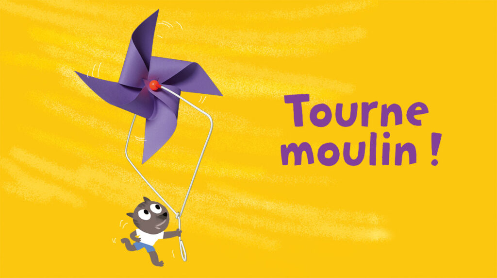 “Tourne moulin !”, supplément pour les parents du magazine Popi, juin 2014. Conception, réalisation et photo : Robin.