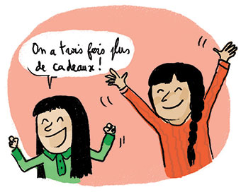 “Ses premiers Noëls : petits arrangements en famille”, supplément pour les parents du magazine Popi n°400, décembre 2019. Texte : Anne Bideault. Illustration : Zelda Zonk.