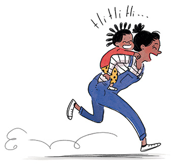 “Nos tout-petits ont-ils de l'humour ?”, supplément pour les parents du magazine Popi n° 393, mai 2019. Texte : Aziliz Claquin. Illustrations : Isacile.