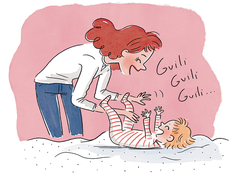 “Nos tout-petits ont-ils de l'humour ?”, supplément pour les parents du magazine Popi n° 393, mai 2019. Texte : Aziliz Claquin. Illustrations : Isacile.