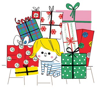 “L’empreinte des premiers Noëls sur un tout-petit”, supplément pour les parents du magazine Popi n° 388, décembre 2018. Texte : Anne Bideault. Illustrations : Sophie Bouxom. “L’empreinte des premiers Noëls sur un tout-petit”, supplément pour les parents du magazine Popi n° 388, décembre 2018. Texte : Anne Bideault. Illustrations : Sophie Bouxom.