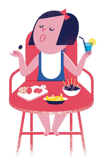 “Vacances : quel rythme pour les petits ?”, supplément pour les parents du magazine Popi n°395, juillet 2019. Texte : Anne Bideault. Illustrations : Alexandra Pichard.