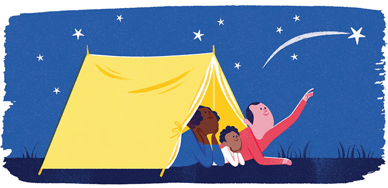 “Vacances : quel rythme pour les petits ?”, supplément pour les parents du magazine Popi n°395, juillet 2019. Texte : Anne Bideault. Illustrations : Alexandra Pichard.