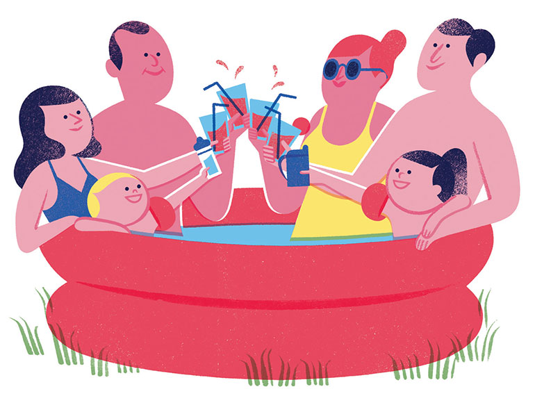 “Vacances : quel rythme pour les petits ?”, supplément pour les parents du magazine Popi n°395, juillet 2019. Texte : Anne Bideault. Illustrations : Alexandra Pichard.