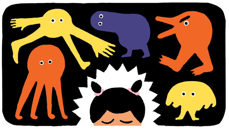 “Un dodo sans histoires”, supplément pour les parents du magazine Popi n°411, novembre 2020. Texte : Anne Bideault. Illustration : Julie Brouant.