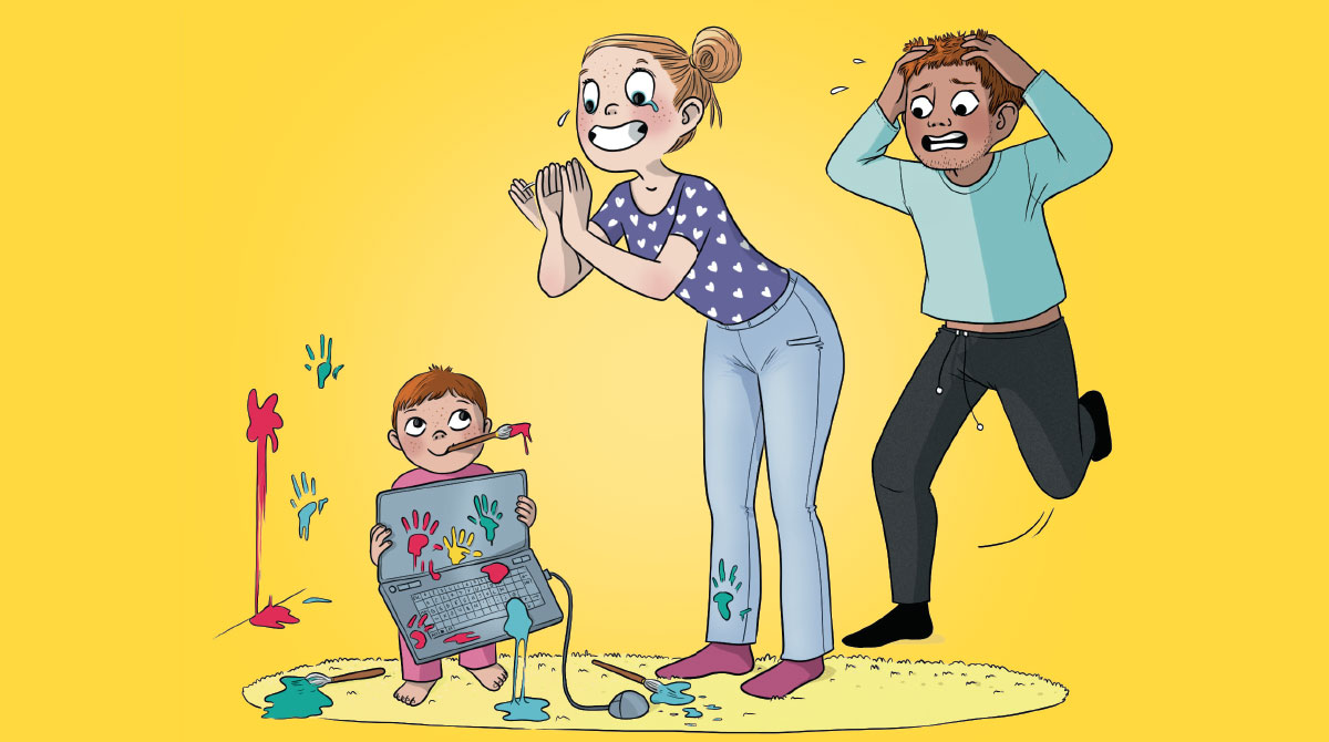 Laisser croire à un enfant que ses parents sont à son service exclusif, que leur temps, et leur espace ne leur appartiennent plus, qu’aucune règle ne vaut pour lui… ce n’est bienveillant ni pour l’enfant ni pour les parents ! © Illustration : Camille Mage. “Sommes-nous trop bienveillants avec nos enfants ?”, extrait du supplément pour les parents du magazine Popi n°453, mai 2024.