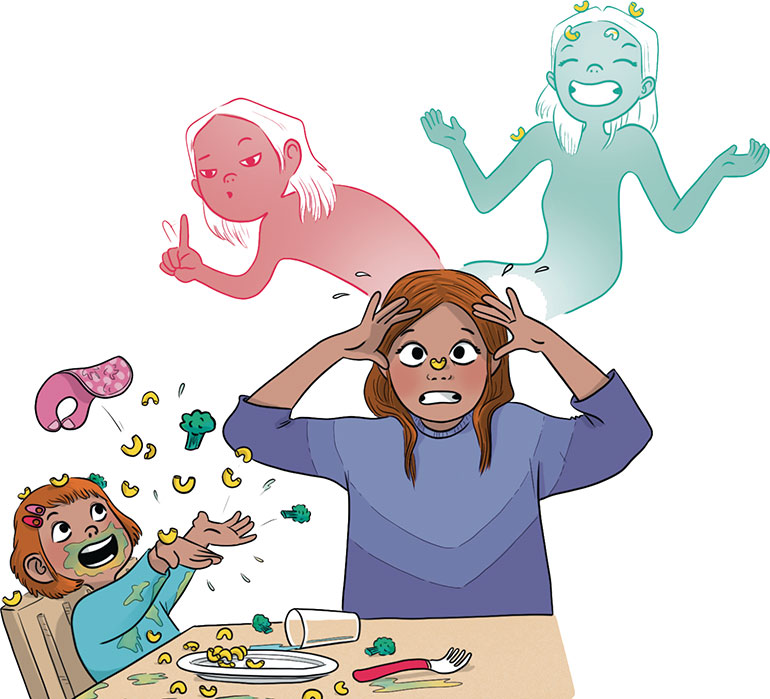 La découverte de soi, du monde et de l’autre, va avec un cadre et donc des limites. Sommes-nous trop bienveillants avec nos enfants ?, extrait du supplément pour les parents du magazine Popi n°453, mai 2024. © Illustration : Camille Mage.