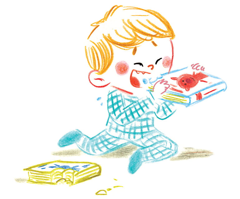 “La bibliothèque des tout-petits, nos 15 albums favoris”, supplément pour les parents du magazine Popi n° 455, juillet 2024. Sélection et texte : Marie-Hélène Gros.