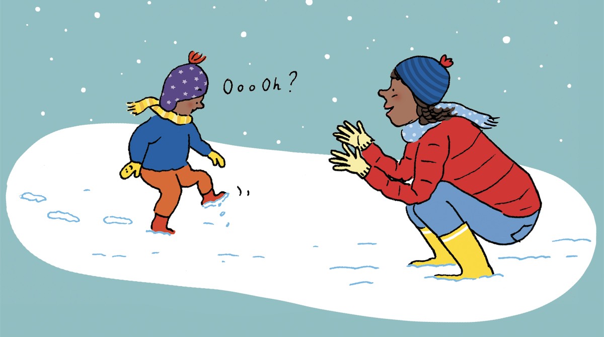 “Sa première neige : le plein d’émotions”, supplément pour les parents du magazine Popi n°402, février 2020. Texte : Joséphine Lebard. Illustrations : Juliette Baily.