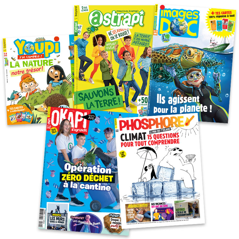 L'écologie n’est pas traitée comme un sujet isolé, mais traverse les magazines Bayard Jeunesse sous des formes très variées !