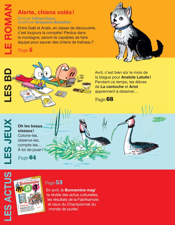 Au sommaire du magazine J'aime lire n° 495, avril 2018 - Alerte, chiens volés !