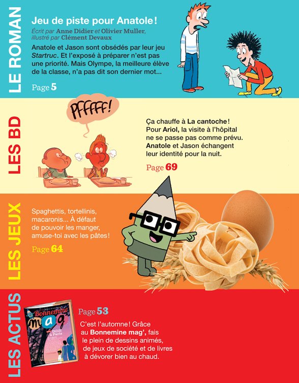 Au sommaire du magazine J'aime lire n° 501, octobre 2018 - Jeu de piste pour Anatole !