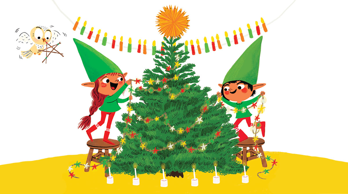 “10 bricolages lumineux pour Noël”, Youpi, n°399, décembre 2021. Bricolage : Anne Chiumino. Illustrations : Alice Turquois. Photo : Patrice Églin