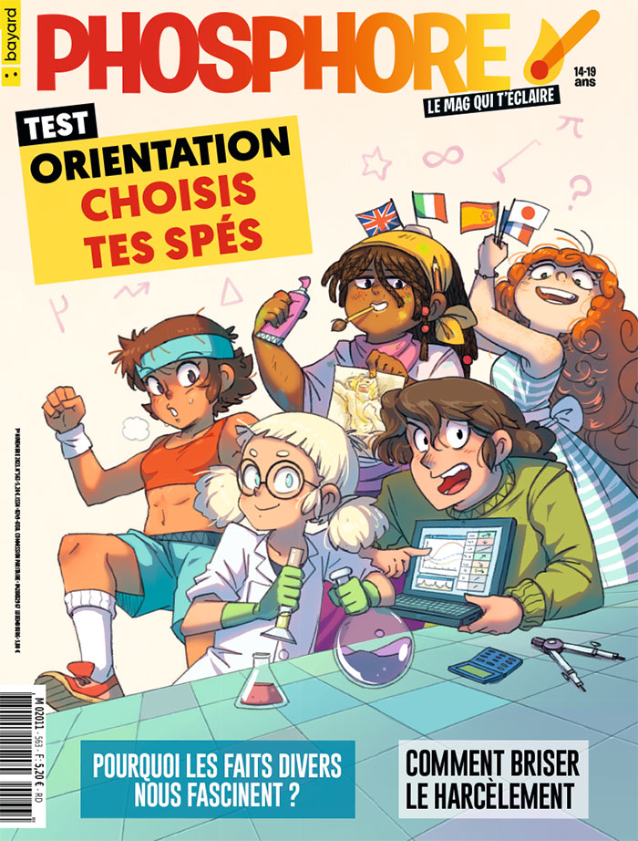 Couverture du magazine Phosphore n°563, 1er novembre 2023. Quelles spés sont faites pour toi ?