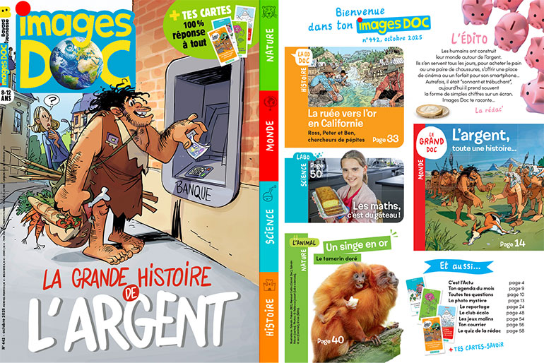 filetgris Couverture et sommaire du magazine Images Doc n° 442, octobre 2025.