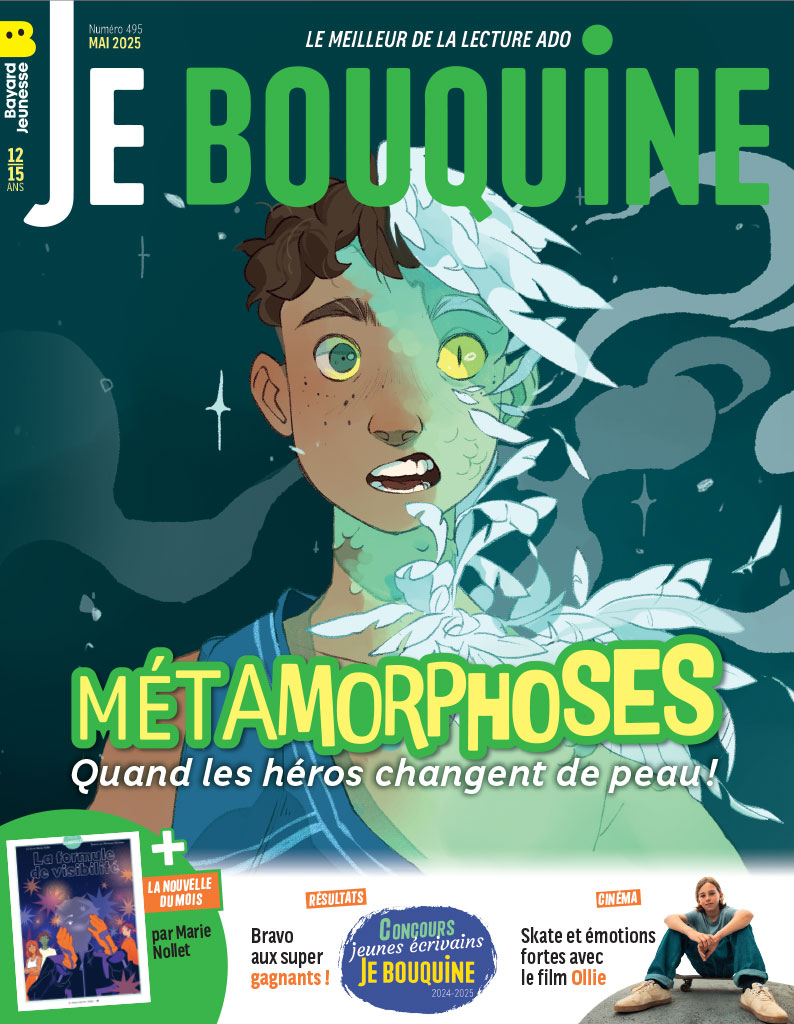 Couverture du magazine Je bouquine n°495, mai 2025 - Métamorphoses.