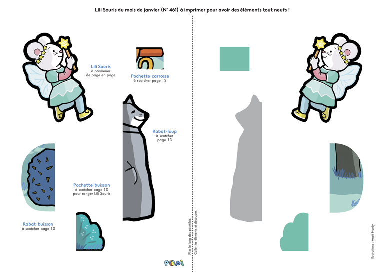 Téléchargez les éléments de “Lili Souris au pays des contes” - Popi, n°461, janvier 2025 - Illustrations : Anett Hardy.