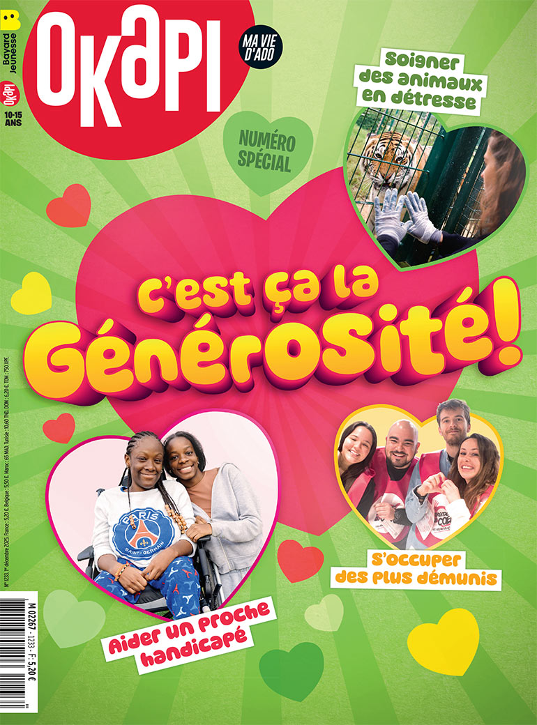 Couverture du magazine Okapi n° 1233, 1er décembre 2025.