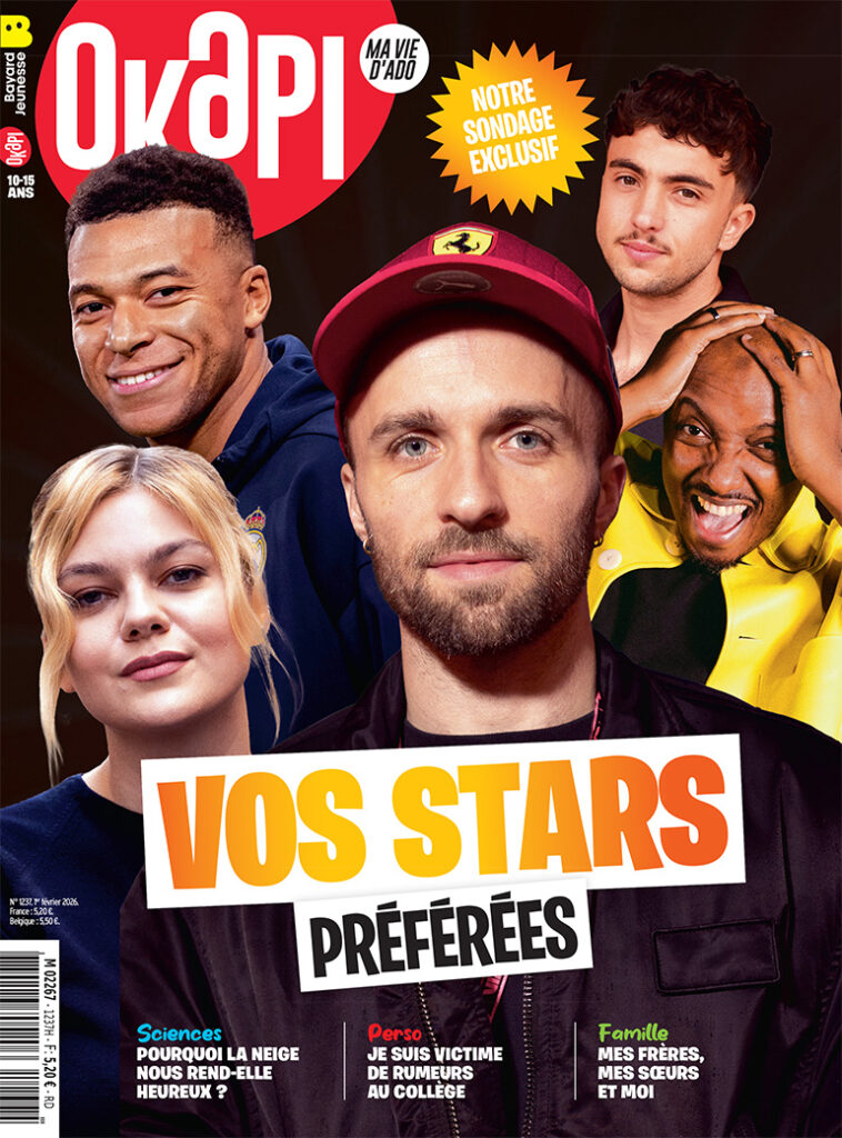 Couverture du magazine pour les collégiens Okapi n°1237, 1er février 2026.