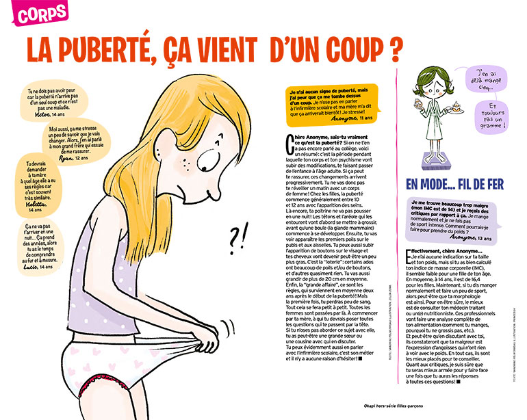 Le hors-série du magazine Okapi : 100 questions de filles et garçons. Été 2023.