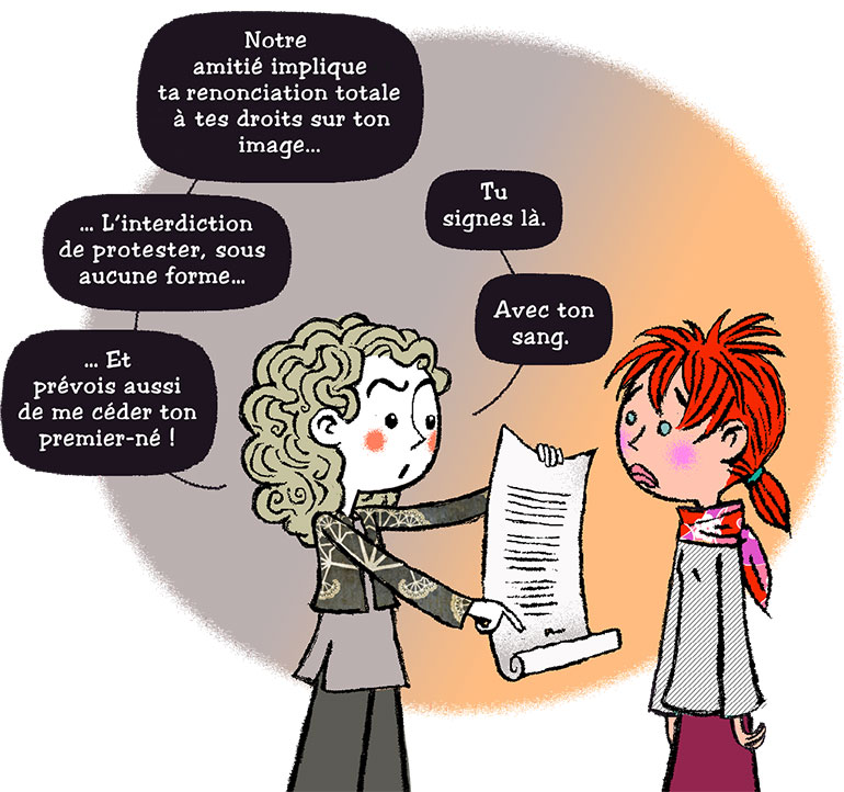 Illustration : PrincessH. Loi de la jungle sur les réseaux sociaux. Hors-série du magazine Okapi : 100 questions de filles et garçons. Été 2023.
